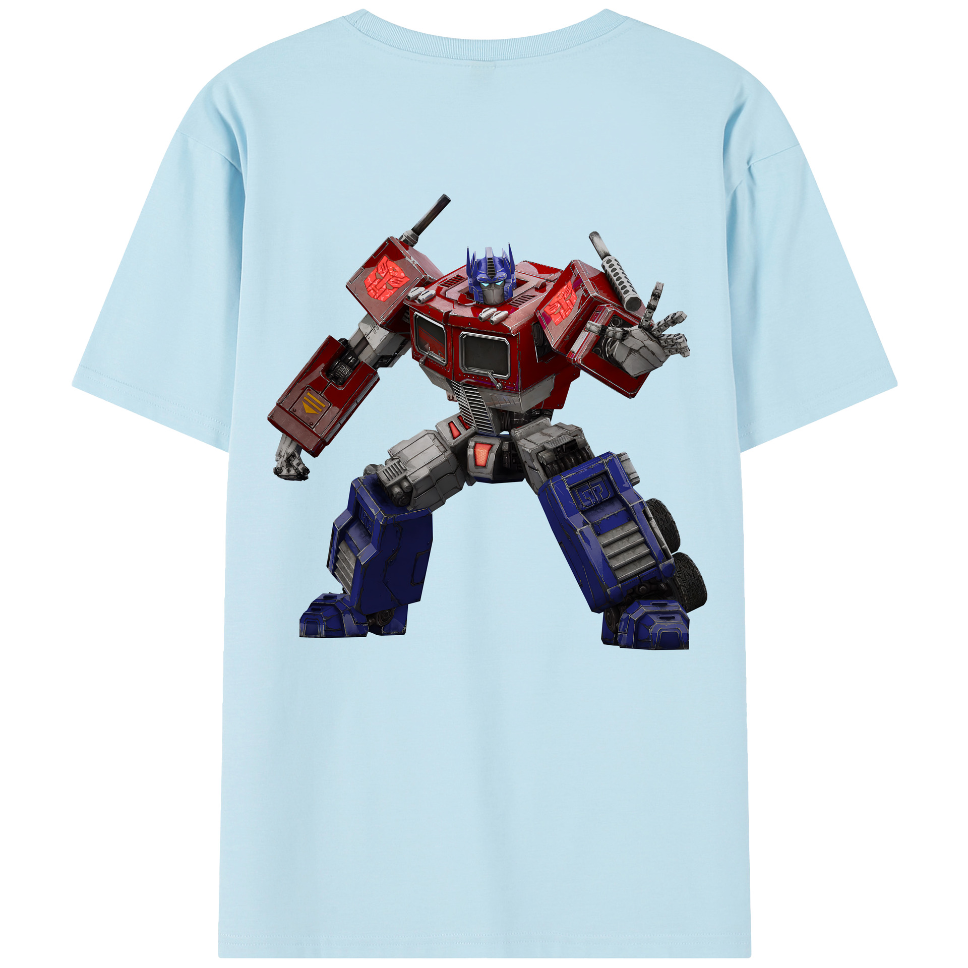 （画像用） Transformers トランスフォーマー 綿100％半袖Tシャツ（背面プリント）